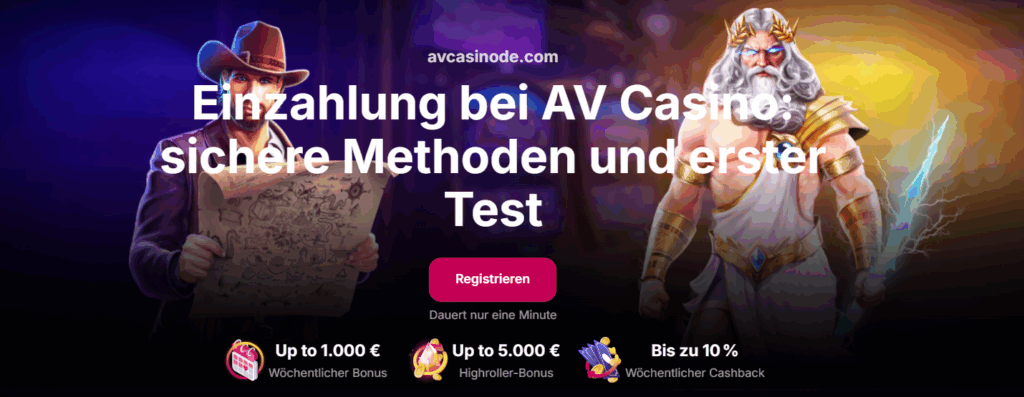 Einzahlung bei AV Casino 2026: sichere Methoden und erster Test